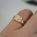 dice ring gold