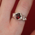ruby pear ring  | size N
